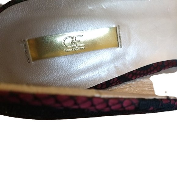 Cause & Effect Lace Satin High Heel Shoes, Size 8 - Picture 11 of 12